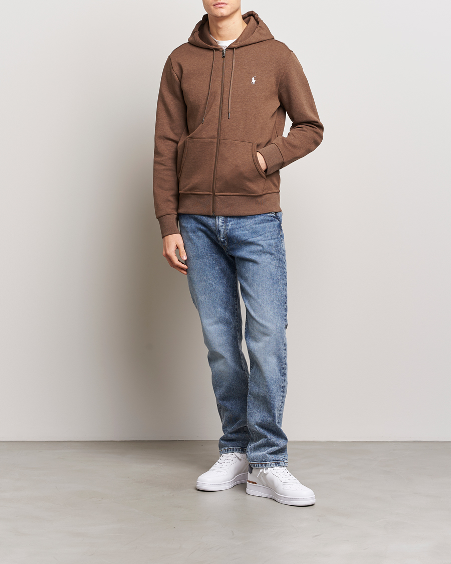 Herr | Tröjor | Polo Ralph Lauren | Double Knitted Full-Zip Hoodie Cedar Heather