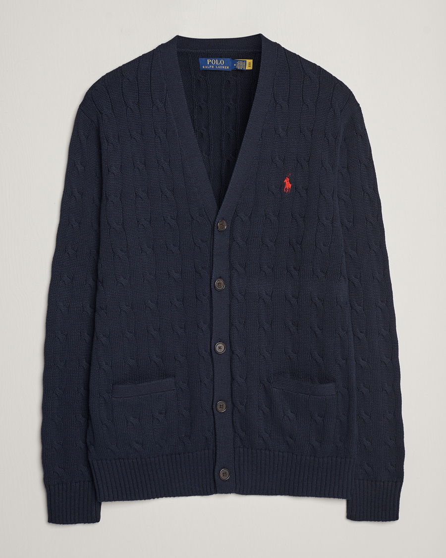 Herr | Tröjor | Polo Ralph Lauren | Cotton Cable Cardigan Hunter Navy