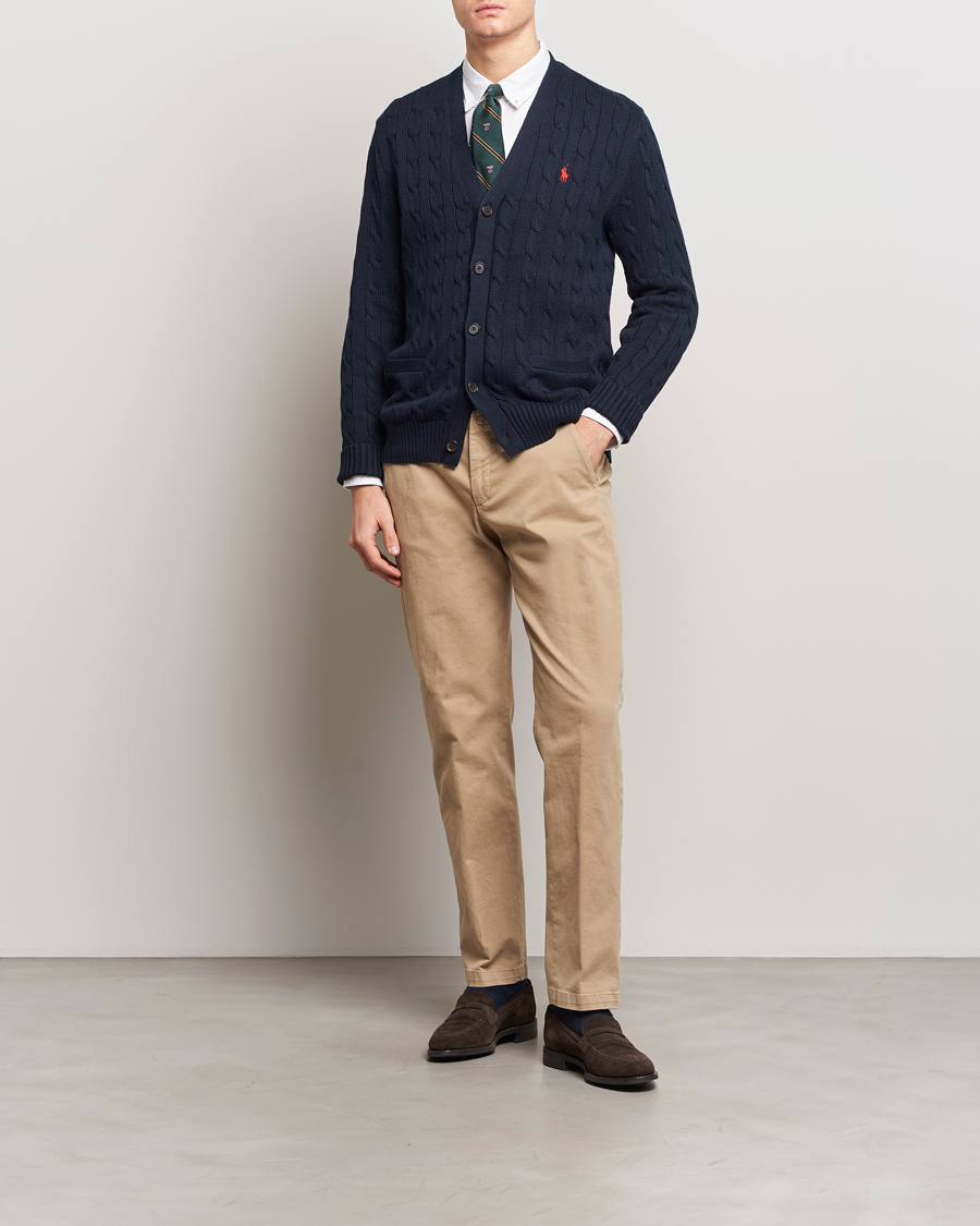 Herr | Tröjor | Polo Ralph Lauren | Cotton Cable Cardigan Hunter Navy