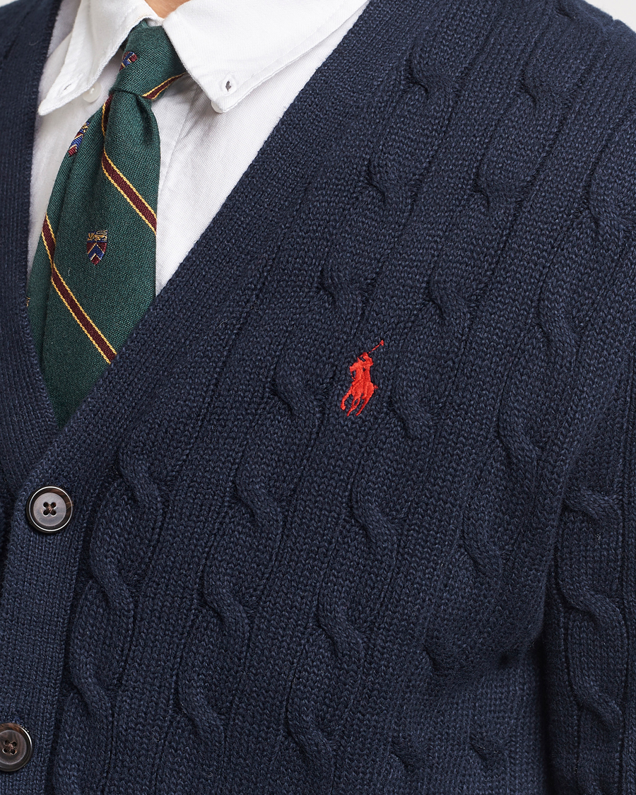 Herr | Tröjor | Polo Ralph Lauren | Cotton Cable Cardigan Hunter Navy