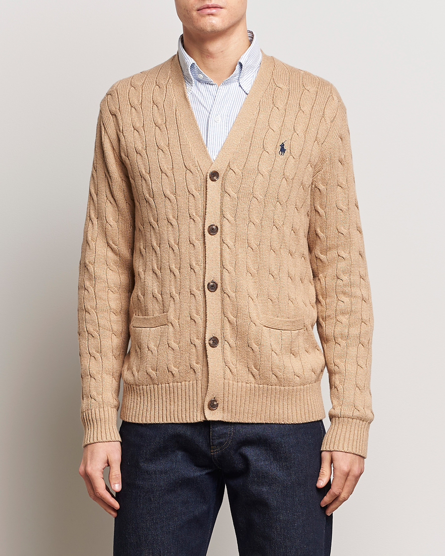 Herr | Realisation | Polo Ralph Lauren | Cotton Cable Cardigan Camel Melange