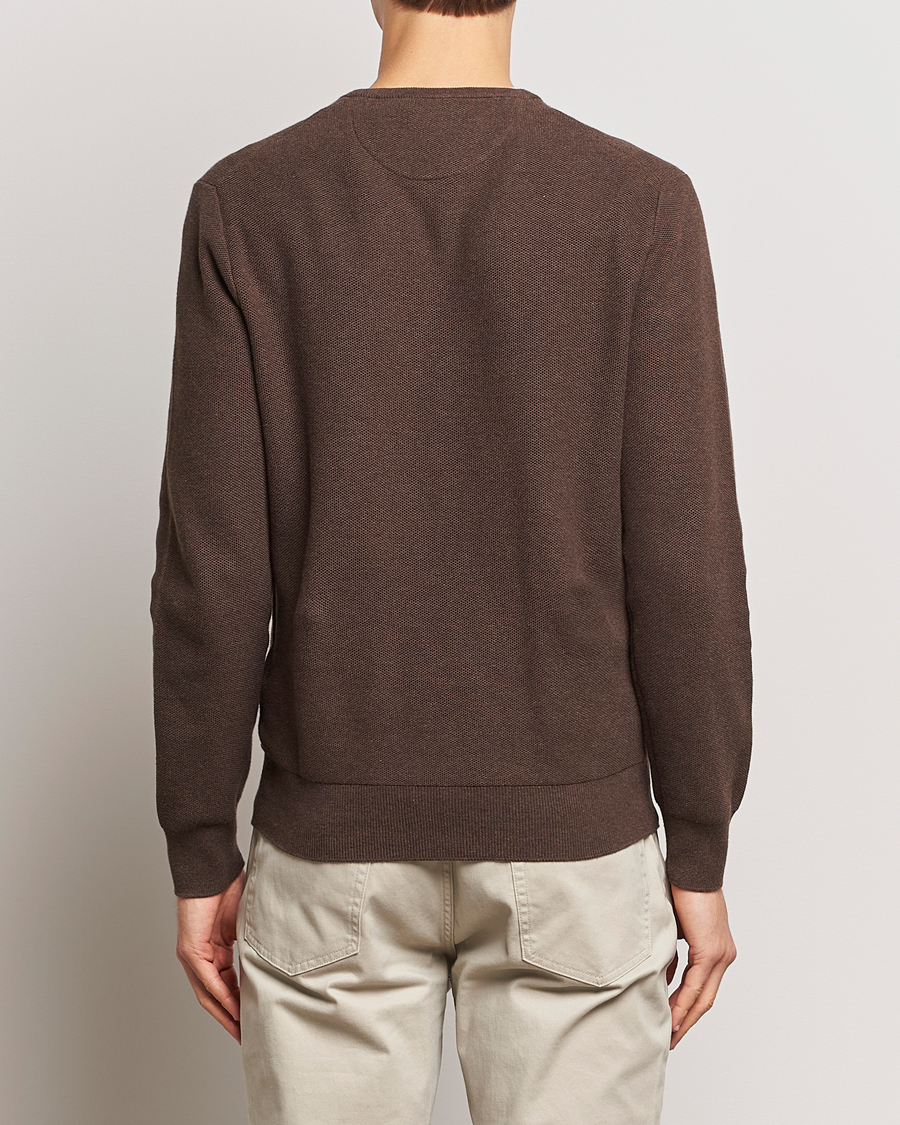 Herr | Tröjor | Polo Ralph Lauren | Textured Cotton Crew Neck Sweater Spa Brown Heather