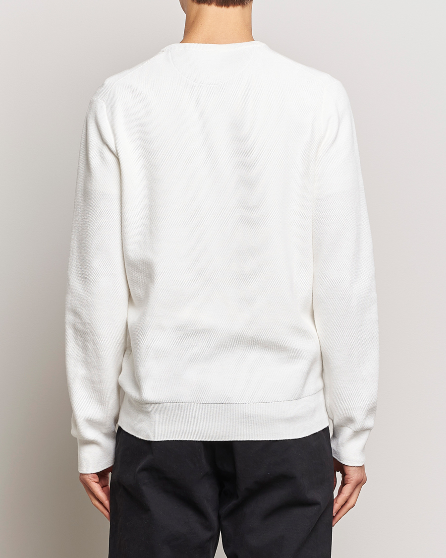 Herr | Tröjor | Polo Ralph Lauren | Textured Cotton Crew Neck Sweater Deckwash White