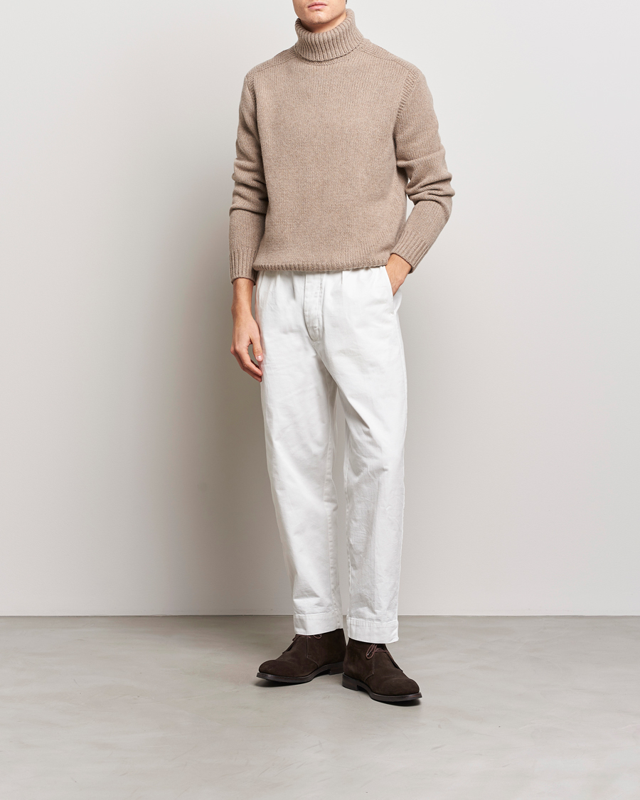 Herr | Tröjor | Polo Ralph Lauren | Wool/Cashmere Knitted Rollneck Oak Brown Heather