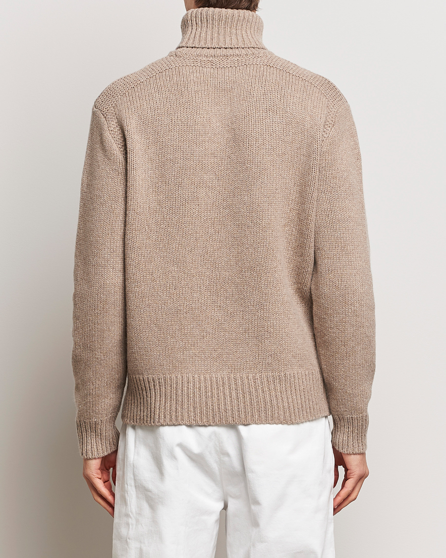 Herr | Tröjor | Polo Ralph Lauren | Wool/Cashmere Knitted Rollneck Oak Brown Heather