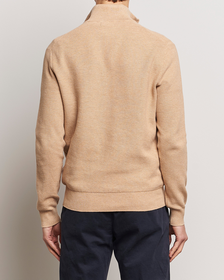 Herr | Tröjor | Polo Ralph Lauren | Half Zip Cotton Pullover Camel Melange