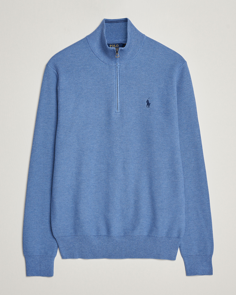 Herr | Tröjor | Polo Ralph Lauren | Textured Half-Zip Blue Heather