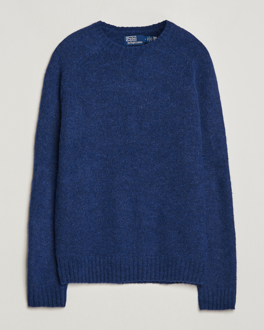 Herr | Tröjor | Polo Ralph Lauren | Alpaca Knitted Crew Neck Sweater Navy Heather