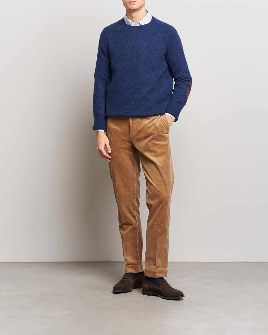 Herr | Tröjor | Polo Ralph Lauren | Alpaca Knitted Crew Neck Sweater Navy Heather