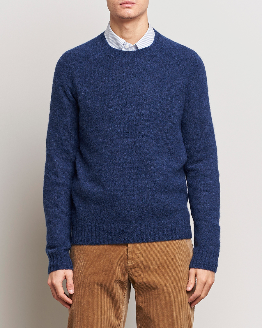 Herr | Tröjor | Polo Ralph Lauren | Alpaca Knitted Crew Neck Sweater Navy Heather