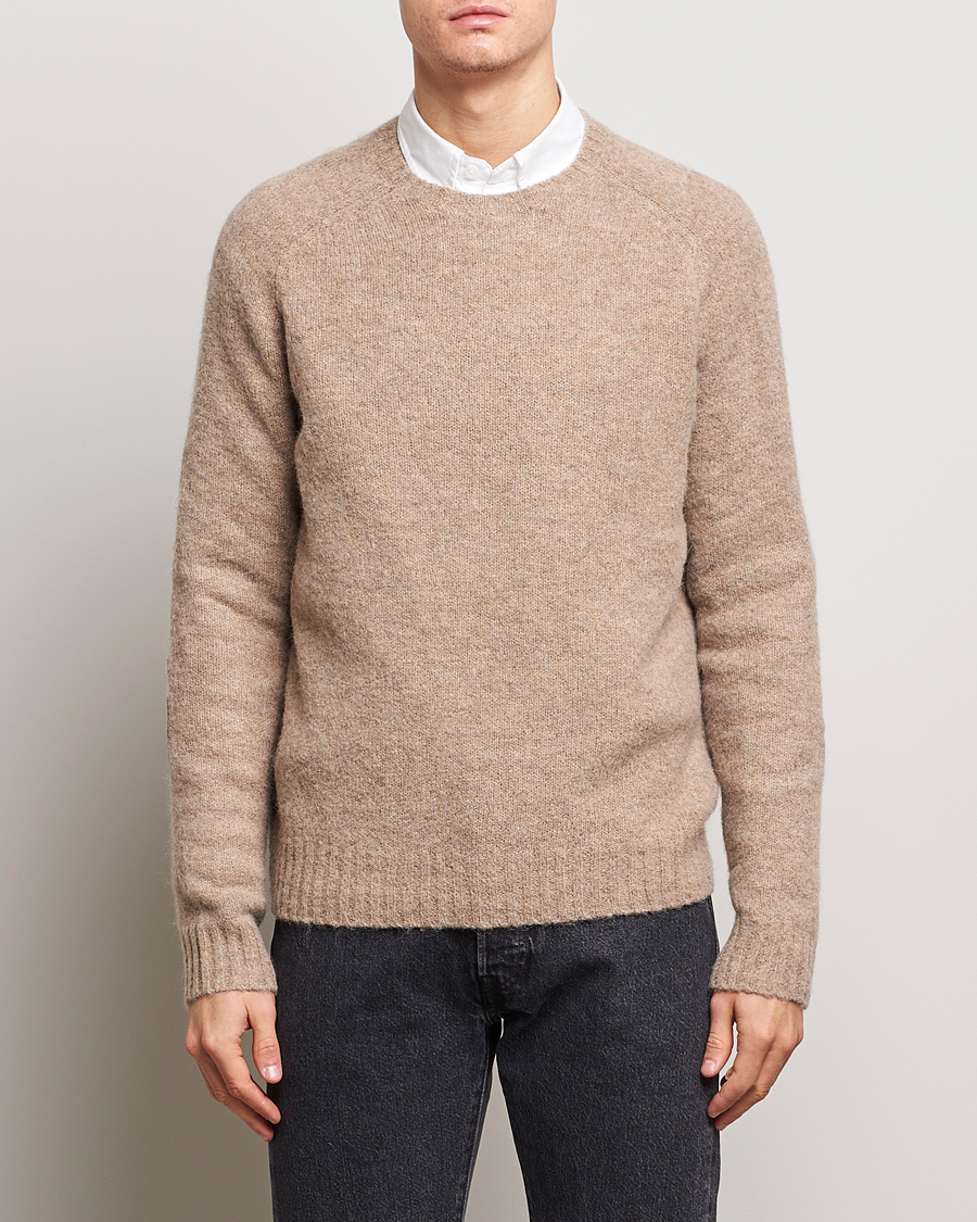 Herr | 30% rea | Polo Ralph Lauren | Alpaca Knitted Crew Neck Sweater Oak Brown Heather