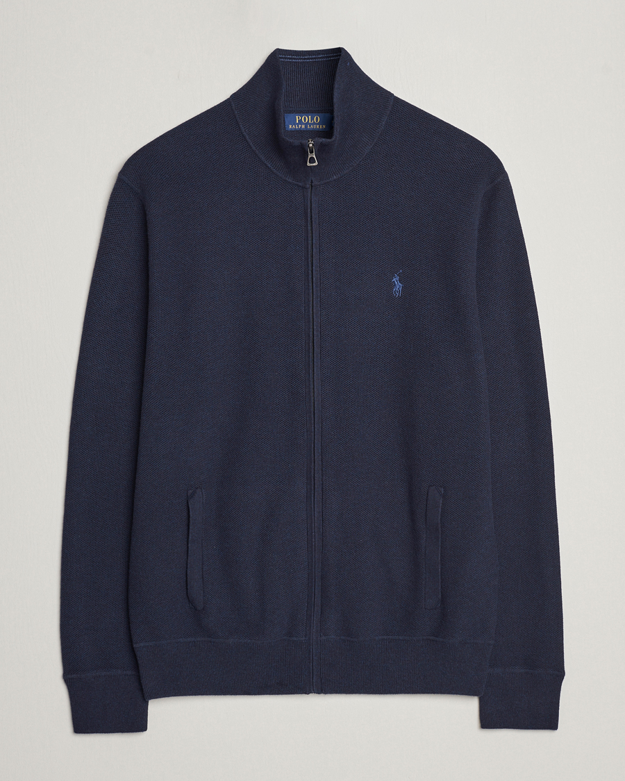 Herr | Tröjor | Polo Ralph Lauren | Textured Full-Zip Navy Heather