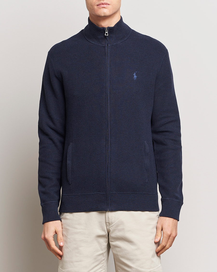 Herre | Klær | Polo Ralph Lauren | Textured Full-Zip Navy Heather 