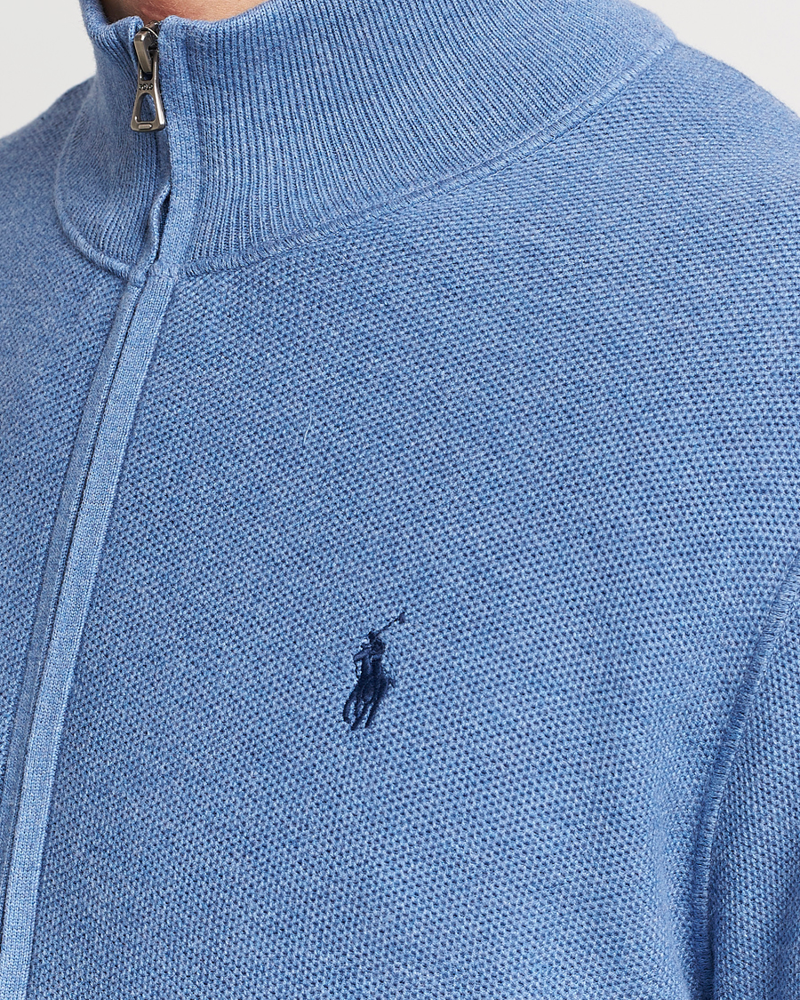 Herr | Tröjor | Polo Ralph Lauren | Textured Full-Zip Blue Stone Heather