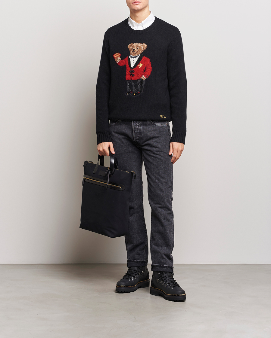 Herr | Tröjor | Polo Ralph Lauren | Lunar New Year Wool Knitted Bear Sweater Black