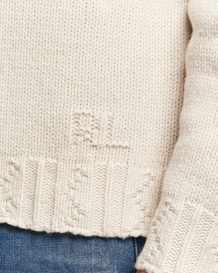 Herr | Tröjor | Polo Ralph Lauren | Wool Knitted Aran Rollneck Cream