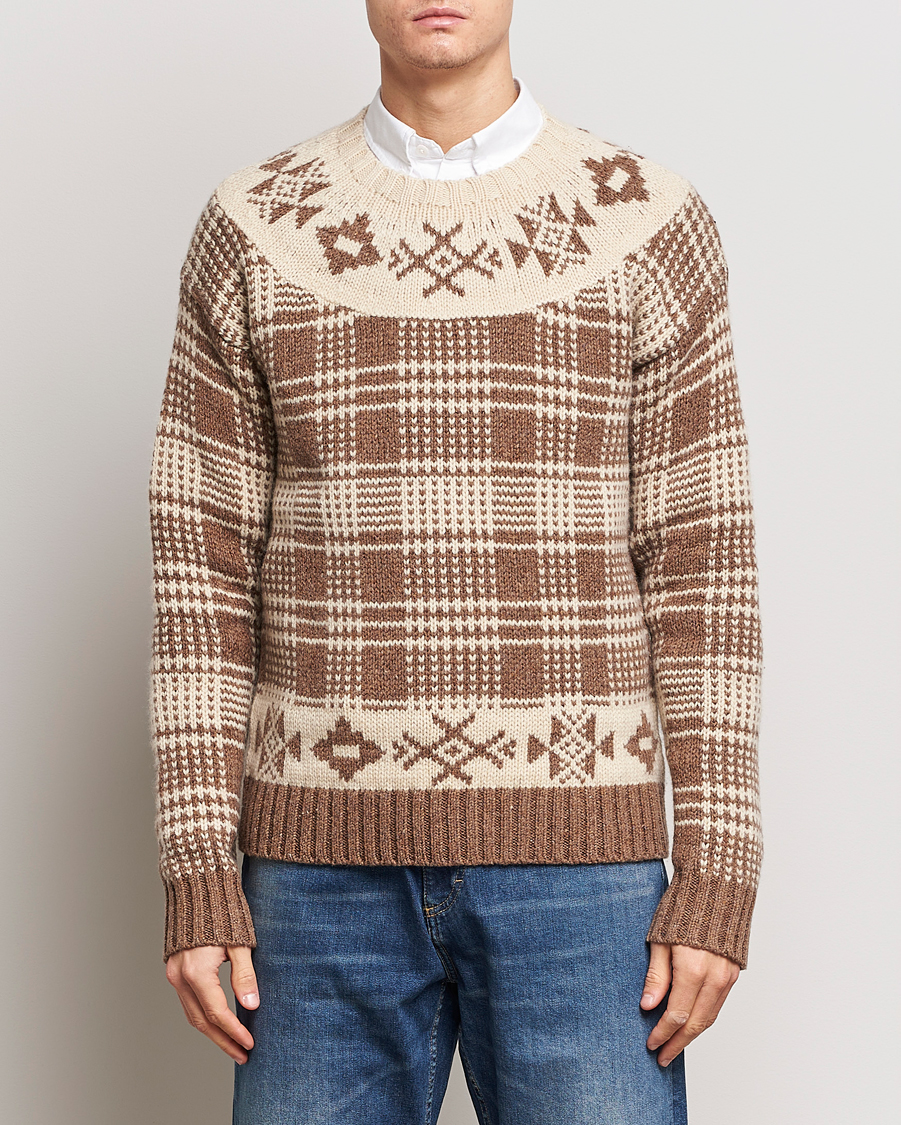 Herr | Tröjor | Polo Ralph Lauren | Wool Knitted Crew Neck Sweater Medium Brown