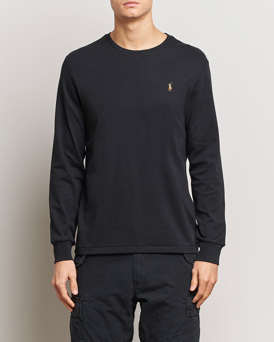 Herr |  | Polo Ralph Lauren | Luxury Pima Cotton Long Sleeve T-Shirt Black