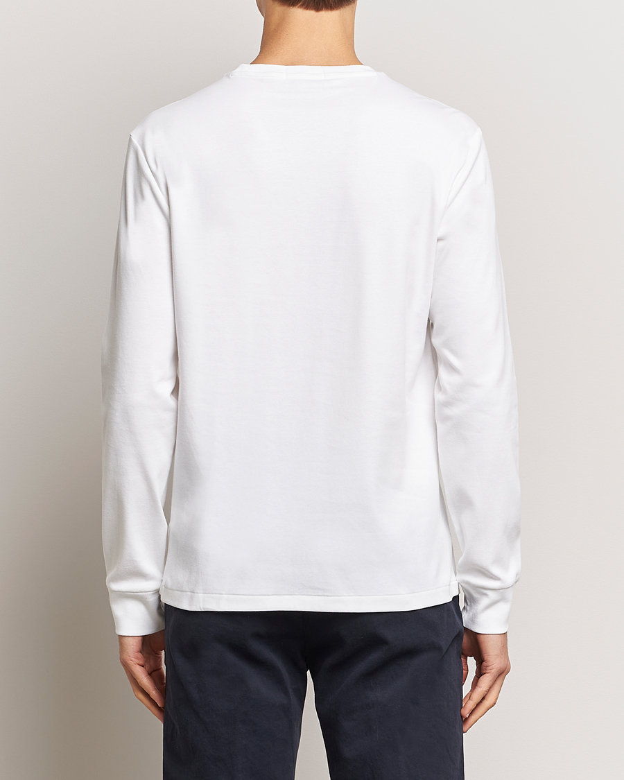 Herr | T-Shirts | Polo Ralph Lauren | Luxury Pima Cotton Long Sleeve T-Shirt White