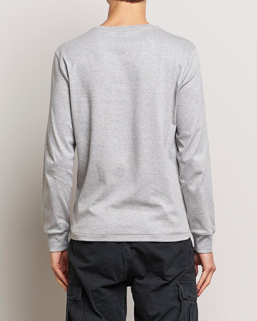 Herr | T-Shirts | Polo Ralph Lauren | Luxury Pima Cotton Long Sleeve T-Shirt Light Grey
