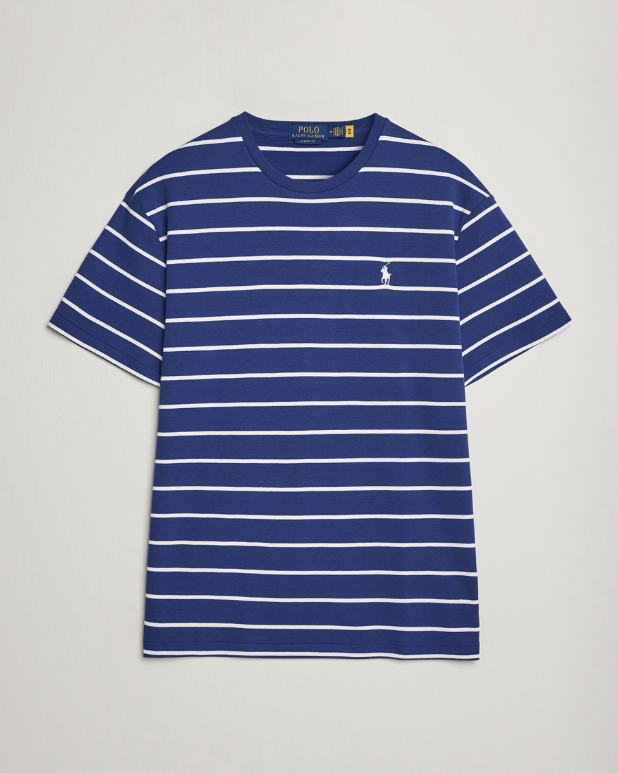 Herr | T-Shirts | Polo Ralph Lauren | Striped Crew Neck T-Shirt Blue/White