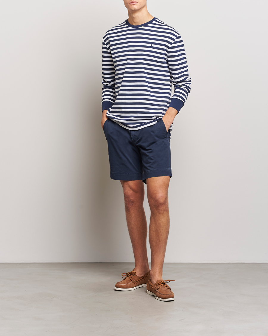 Herr | T-Shirts | Polo Ralph Lauren | Striped Long Sleeve T-Shirt Refined Navy/White