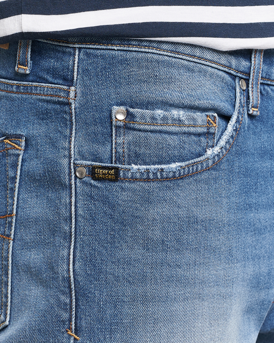 Herr | Jeans | Tiger of Sweden | Pistolero Stretch Cotton Jeans Light Blue