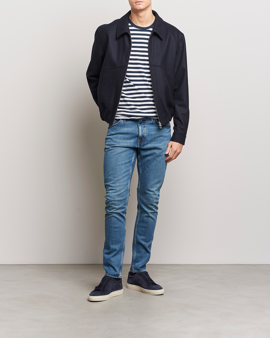 Herr | Jeans | Tiger of Sweden | Pistolero Stretch Cotton Jeans Midnight Blue