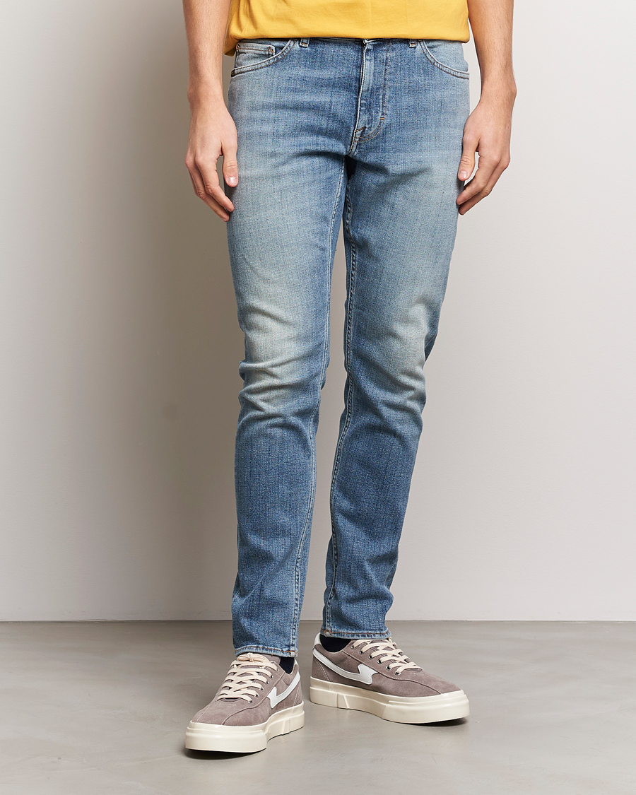 Herr | Tiger of Sweden | Tiger of Sweden | Evolve Stretch Cotton Jeans Medium Blue