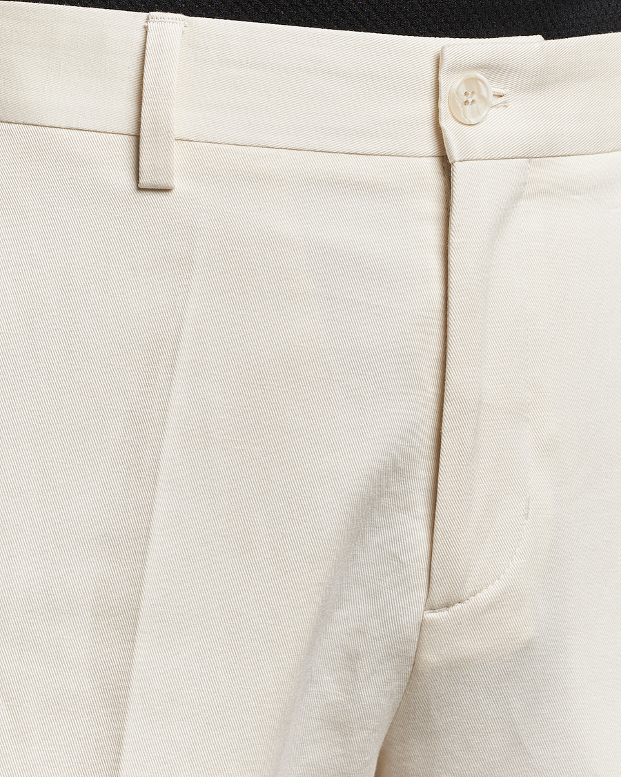 Herr | Byxor | Filippa K | Straight Linen Trousers Bone White