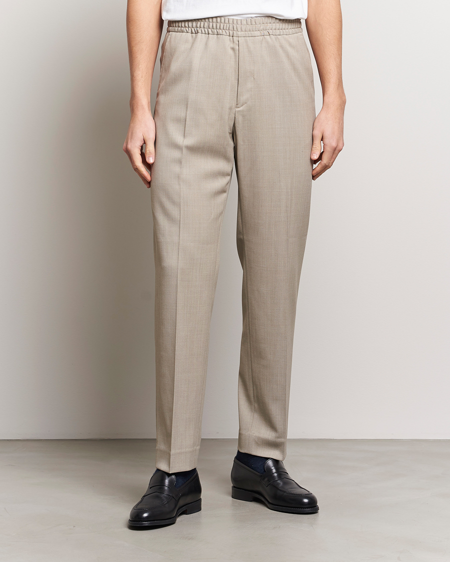 Herr | Kläder | Filippa K | Relaxed Terry Wool Trousers Beige