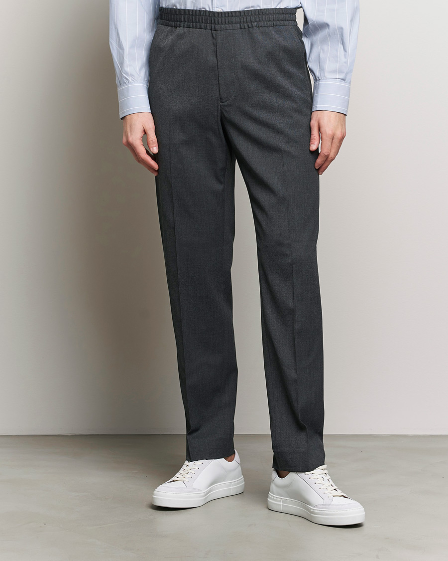 Herr | Business & Beyond | Filippa K | Relaxed Terry Wool Trousers Dark Grey Melange