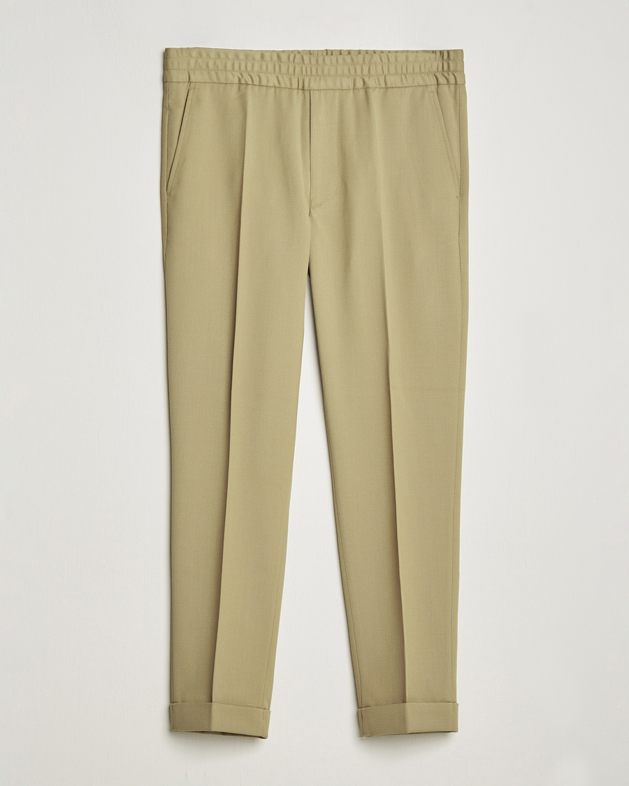 Herr | Byxor | Filippa K | Terry Cropped Trousers Sage Melange