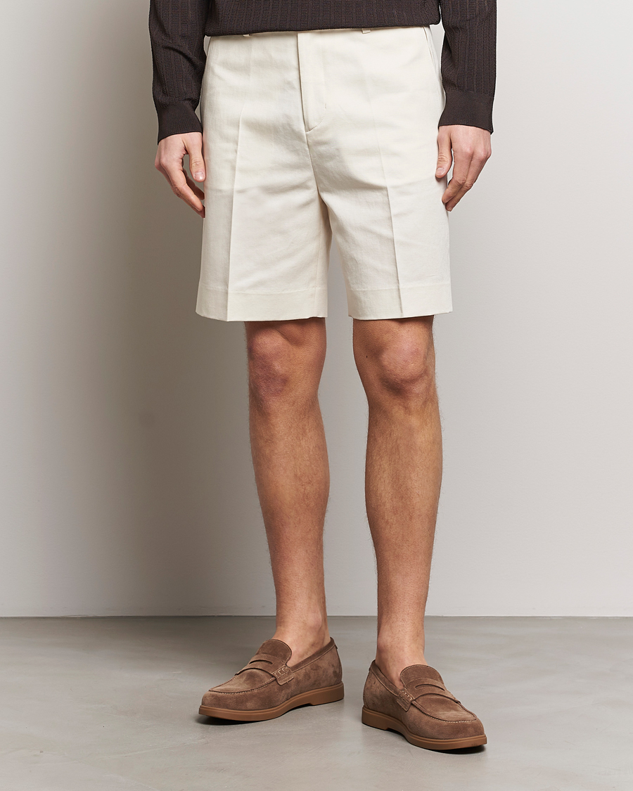 Herr | Chinosshorts | Filippa K | Cotton/Linen Shorts Bone White