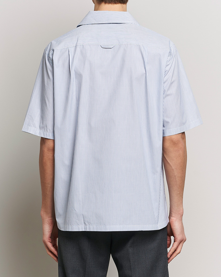 Herr | Skjortor | Filippa K | Striped Short Sleeve Resort Shirt Blue/White