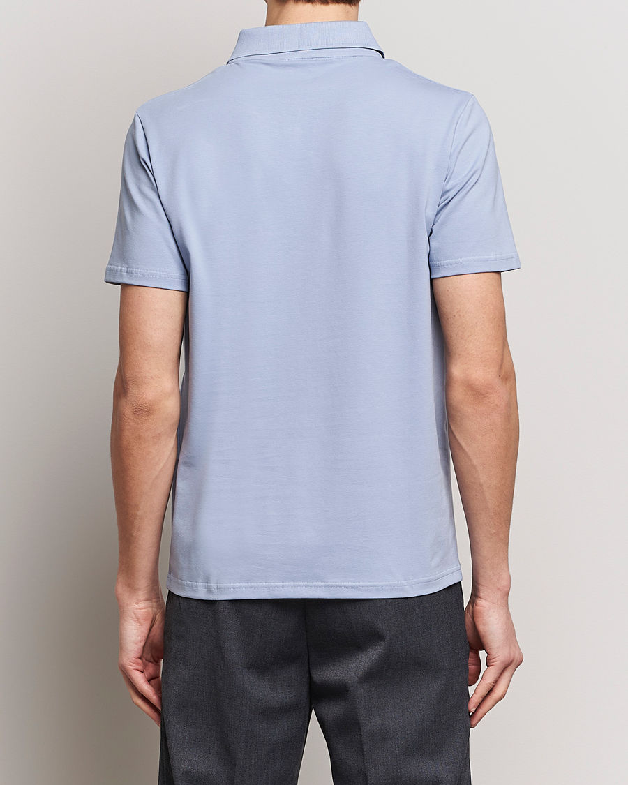Herr | Pikéer | Filippa K | Soft Lycra Polo T-Shirt Faded Blue