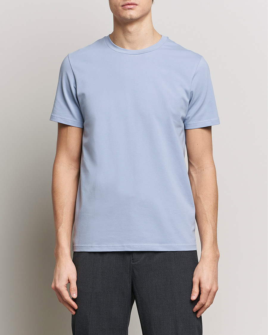 Herr | T-Shirts | Filippa K | Soft Lycra T-Shirt Faded Blue