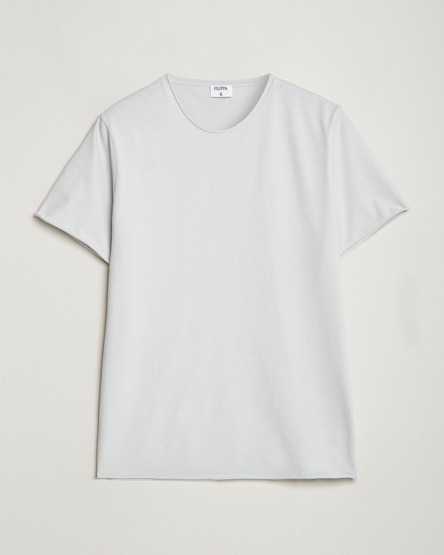 Herr | T-Shirts | Filippa K | Roll Neck Crew Neck T-Shirt Light Grey