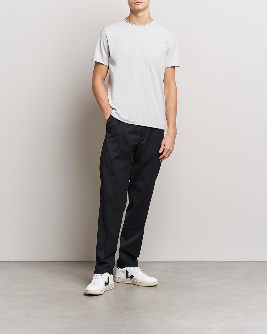 Herr | T-Shirts | Filippa K | Roll Neck Crew Neck T-Shirt Light Grey