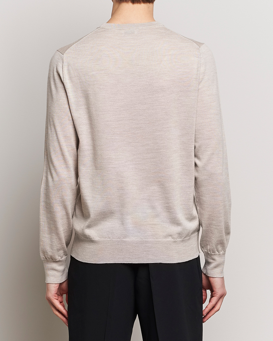 Herr | Tröjor | Filippa K | Merino Round Neck Sweater Beige Melange