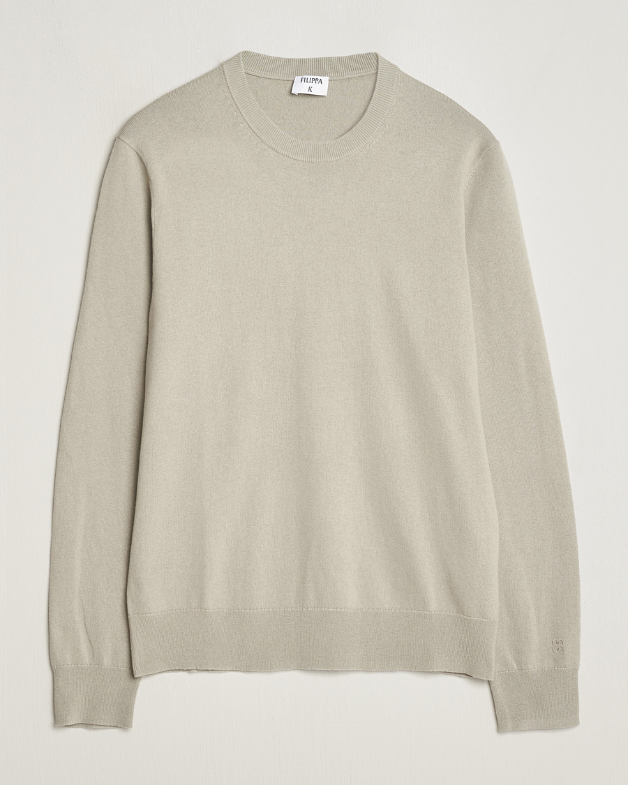 Herr | Tröjor | Filippa K | Cotton Merino Sweater Light Sage