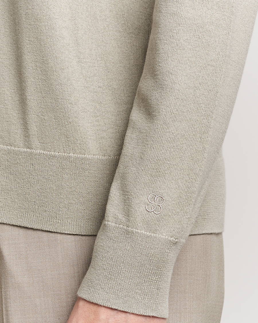 Herr | Tröjor | Filippa K | Cotton Merino Sweater Light Sage