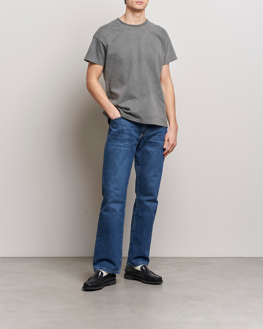 Herr | T-Shirts | Jeanerica | Marcel Heavy Crew Neck T-Shirt Washed Balck