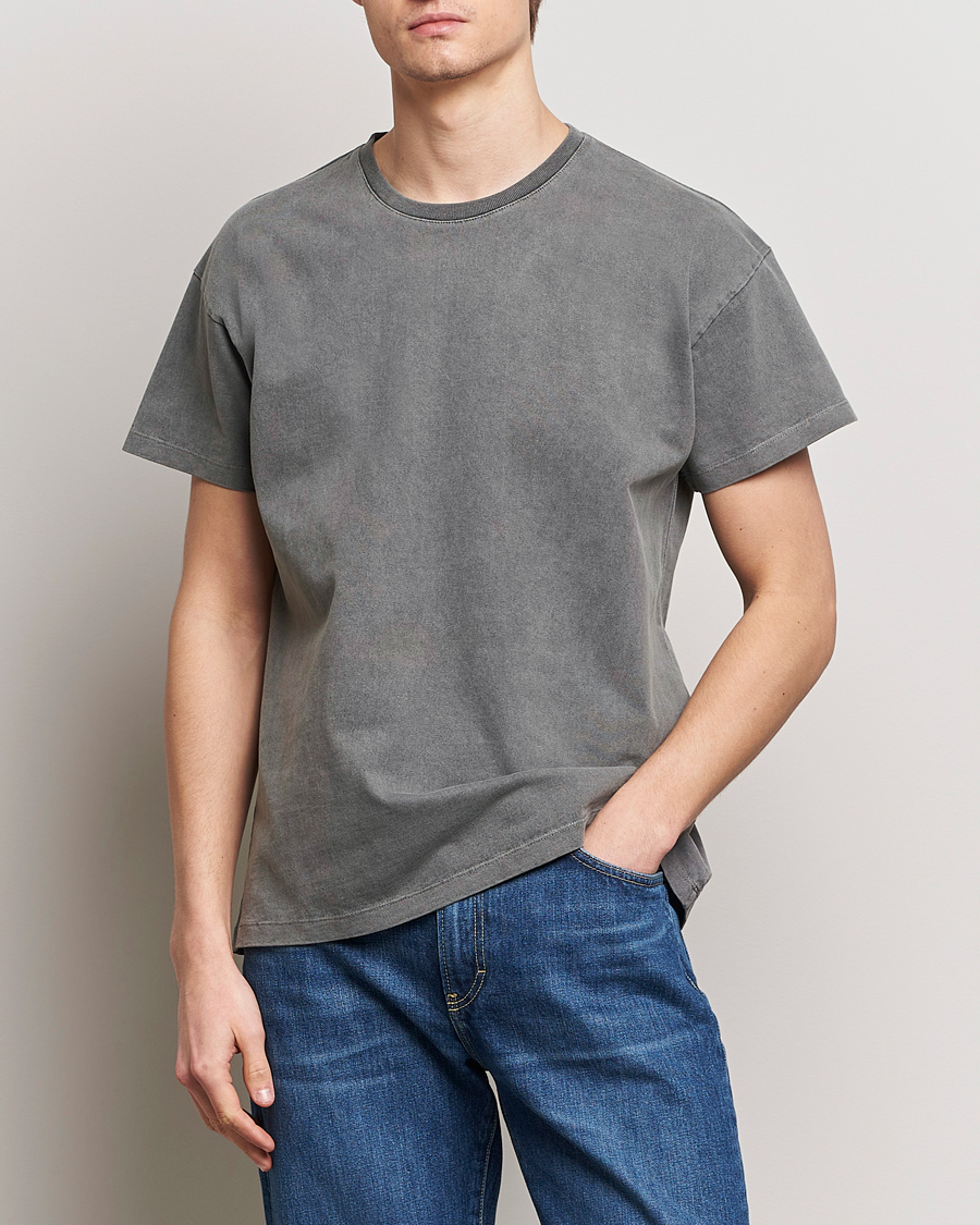 Herr | Personal Classics | Jeanerica | Marcel Heavy Crew Neck T-Shirt Washed Balck