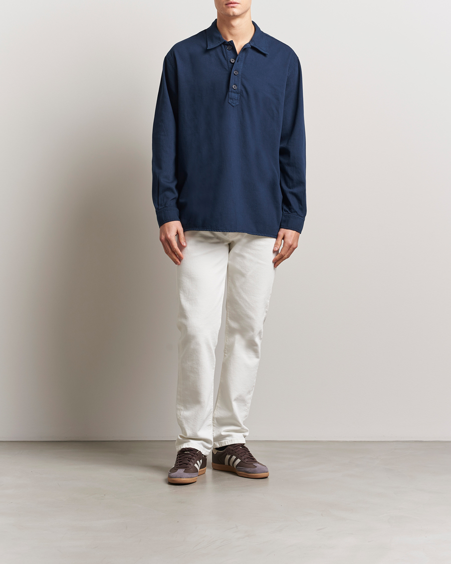 Herr | Skjortor | Jeanerica | Lala Popover Shirt Dark Navy