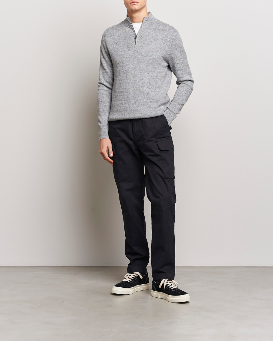 Herr | Tröjor | Dockers | Half Zip Sweater Smokestack Heather
