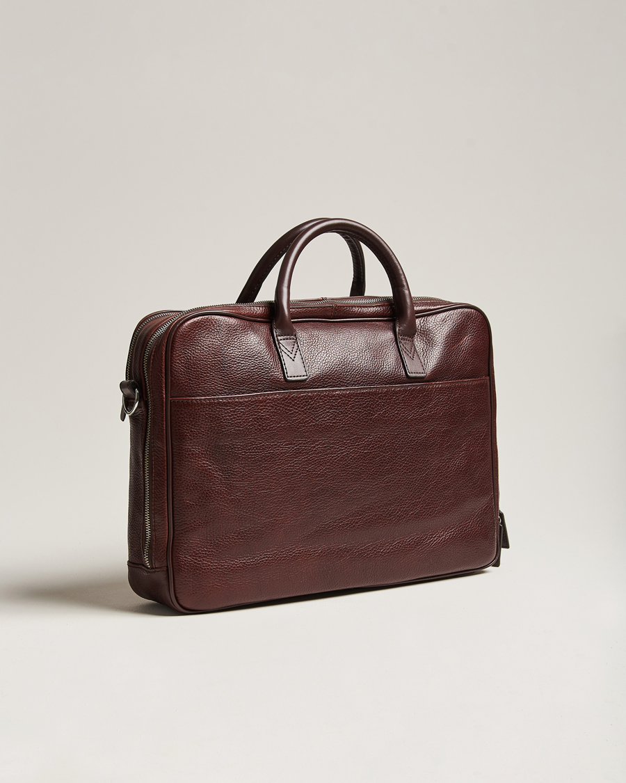 Herr | Väskor | Loake Shoemakers | Westminster Grain Leather Briefcase Dark Brown