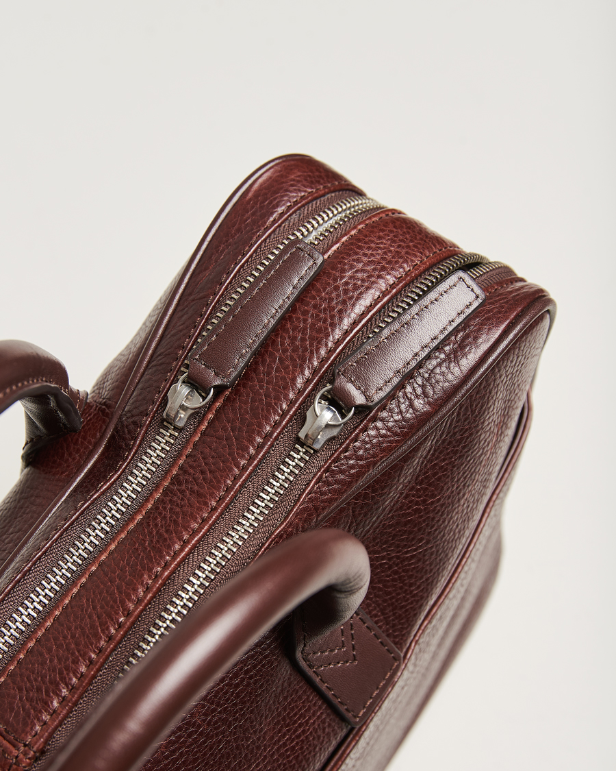Herr | Väskor | Loake Shoemakers | Westminster Grain Leather Briefcase Dark Brown