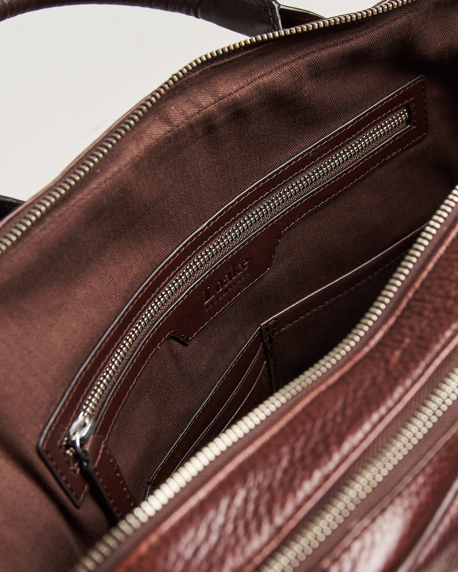 Herr | Väskor | Loake Shoemakers | Westminster Grain Leather Briefcase Dark Brown