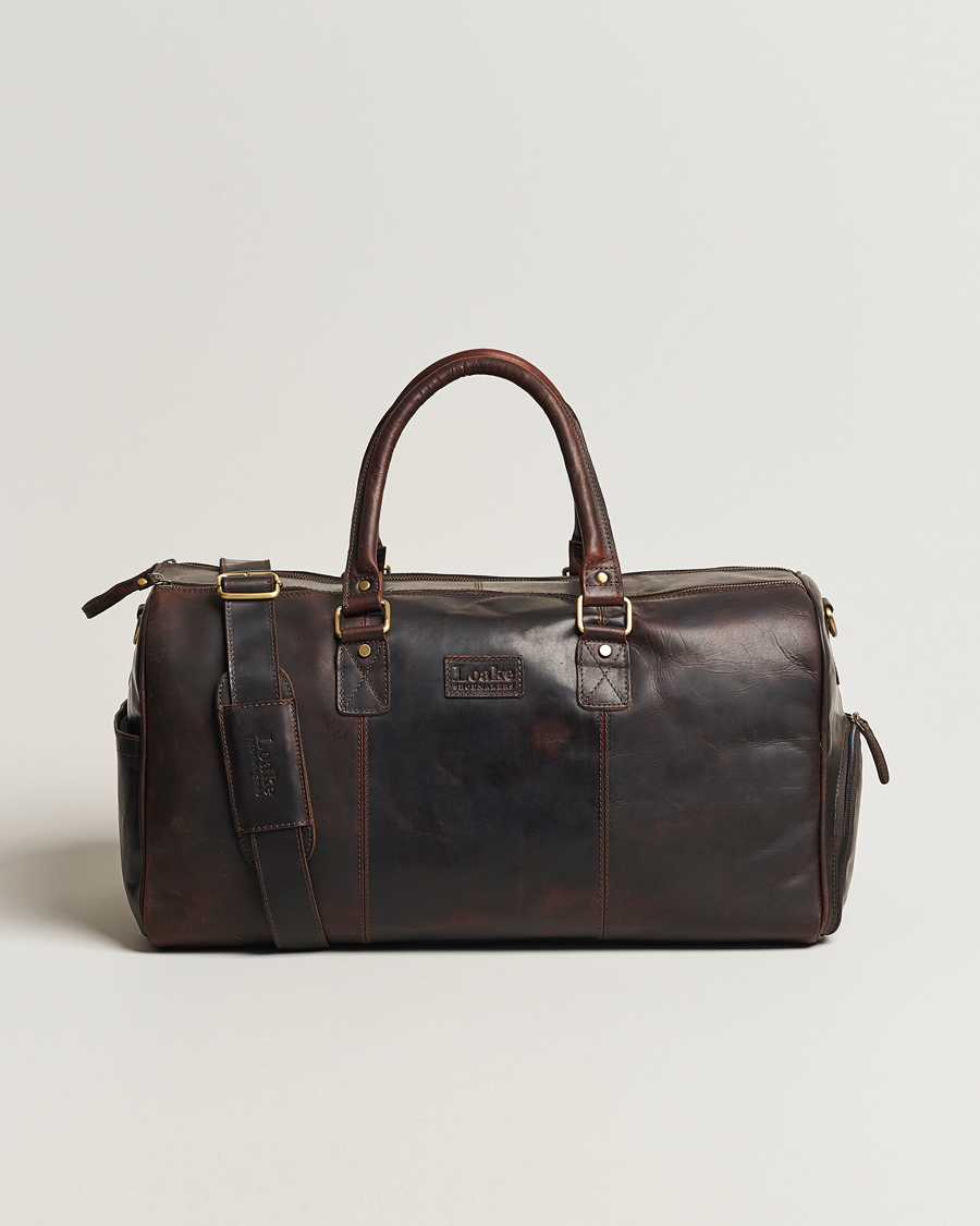 Herr | Best of British | Loake 1880 | Devon Leather Travel Bag Dark Brown